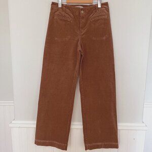 Cleo Brown Wide Leg Ankle Length Corduroy Pants - Size US 10